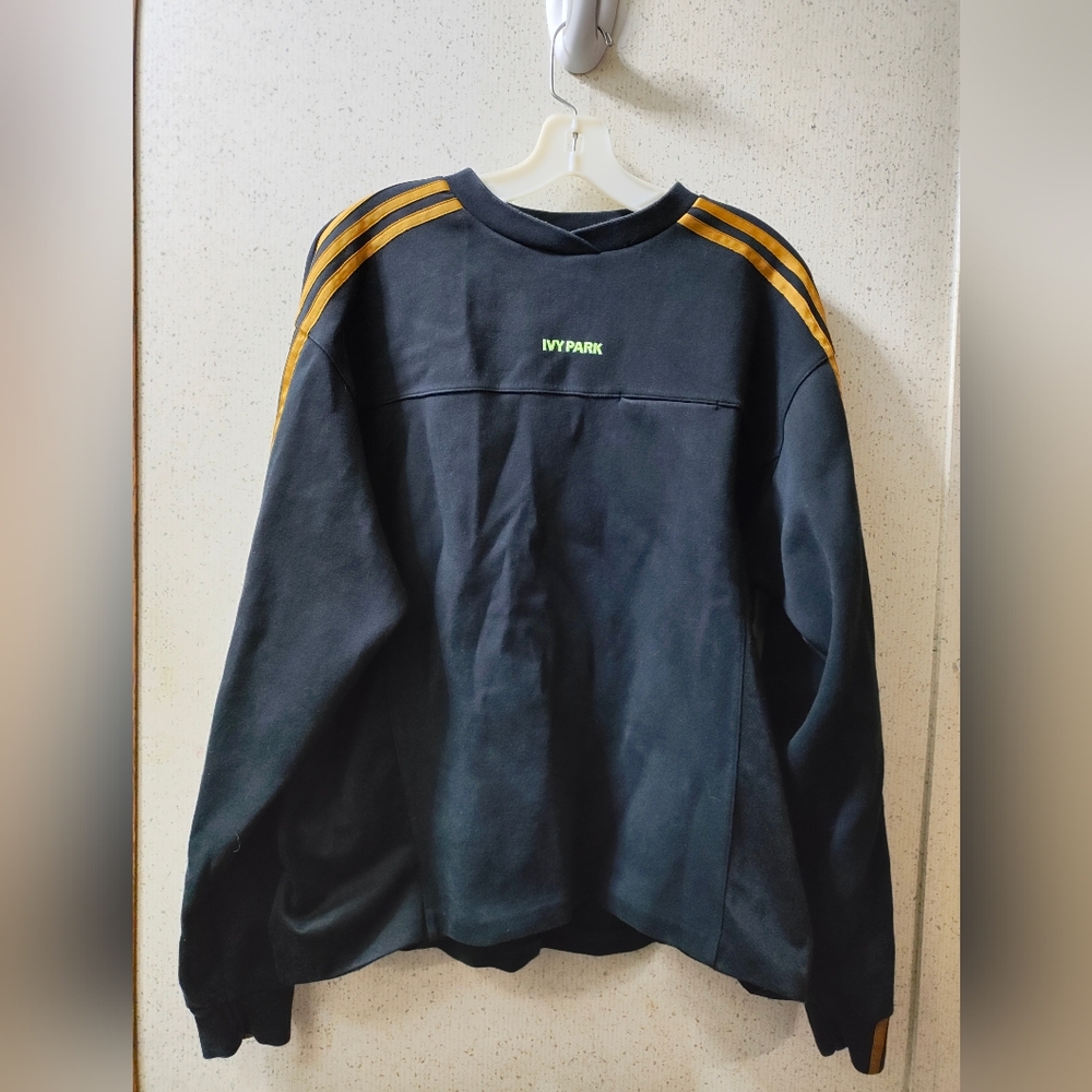Adidas x Ivy Park Sweatshirt Small Black Gold GT6657 Streetwear Beyonce Clean